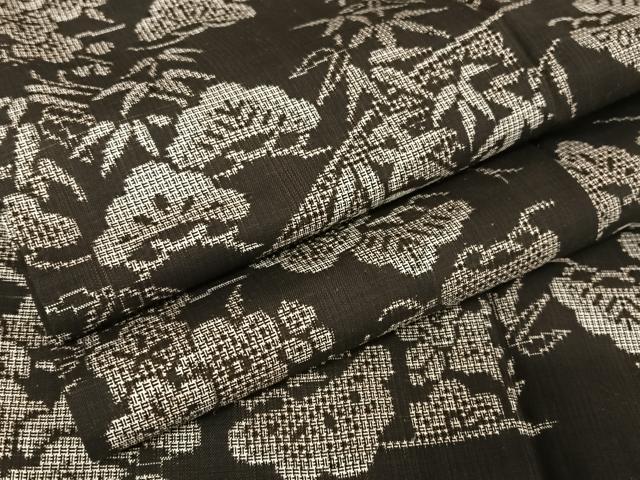平和屋着物●本場大島紬　割込絣　松竹梅　正絹　逸品　未使用　AAAU0037np