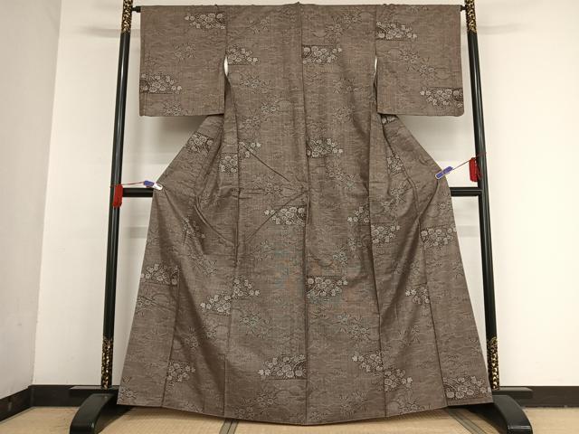 平和屋着物○本場大島紬 9マルキ 総絣 花籬文 ますいわ屋