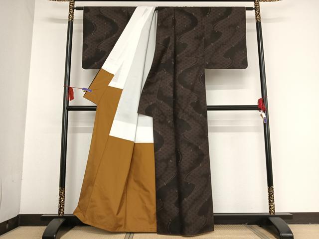 専用　ご予約　訪問着　本加賀友禅　押田正義　江戸解文様　仮絵羽　未仕立て　難あり 平和屋着物○本加賀友禅作家 押田正義 訪問着 草花文 正絹 逸品