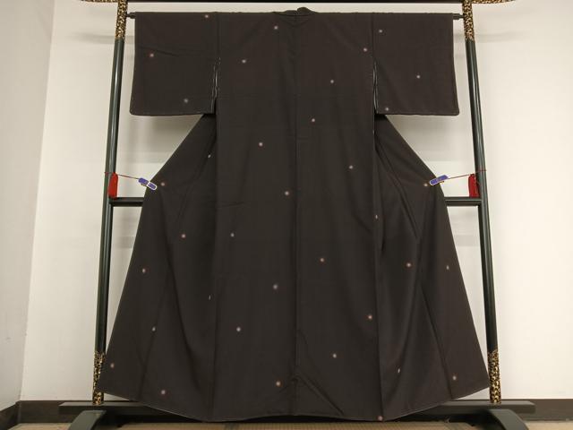 平和屋着物●上質な小紋　蛍暈し　紬ちりめん　正絹　逸品　未使用　AAAU0045np 平和屋着物○上質な小紋 蛍暈し 紬ちりめん 正絹 逸品 未使用