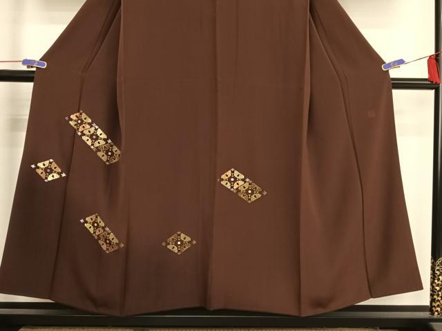 平和屋着物○創業460年・千總 訪問着 刺繍 花菱文 金彩 煤竹