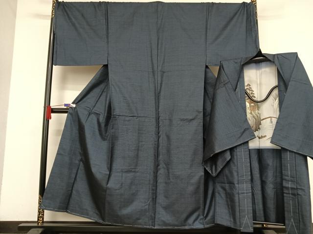 平和屋着物●男性　本場大島紬　アンサンブル　100亀甲　総詰め　キングサイズ　正絹　逸品　AAAU0079np