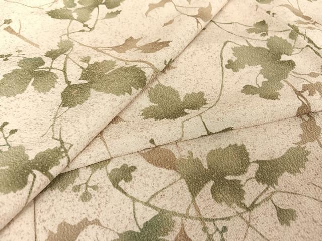 平和屋着物▽さんび謹製　小紋　単衣　蔦の葉文　洗える着物　AAAU0081np