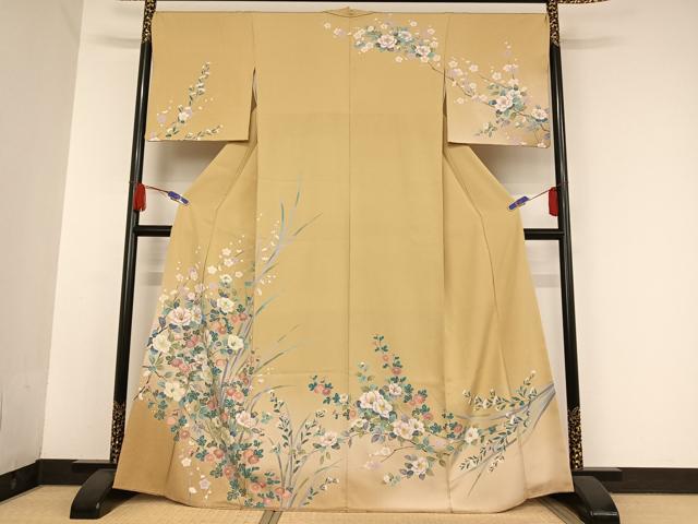 平和屋着物□訪問着 草花文 暈し染め 金彩 正絹 逸品 CAAW6081kb