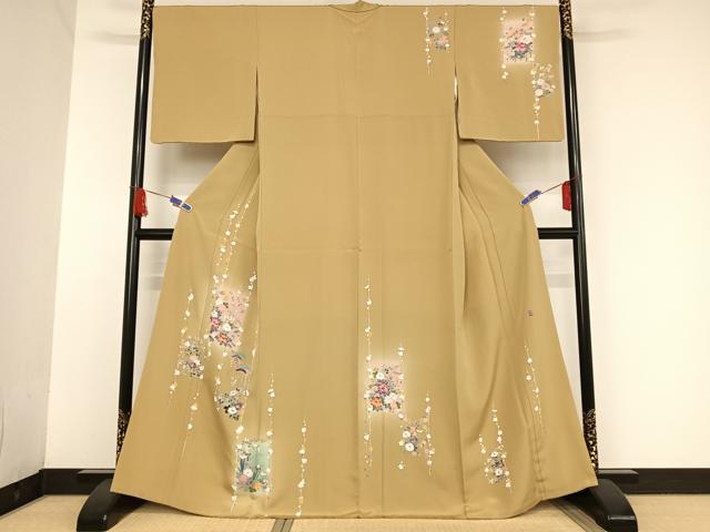 正絹訪問着　刺繍　鳳凰文　暈し染め　金彩　⑨( 留袖、紬、袋帯なども出品) 正絹訪問着 刺繍 鳳凰文 暈し染め 金彩 ⑨( 留袖、紬、袋帯など