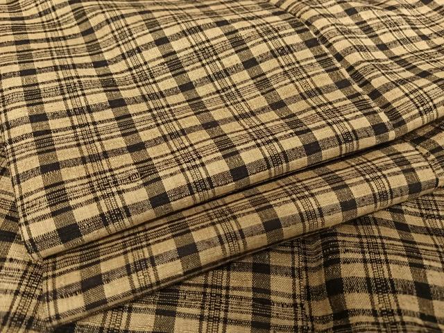 平和屋着物●上質な紬　格子　正絹　逸品　AAAU0140np