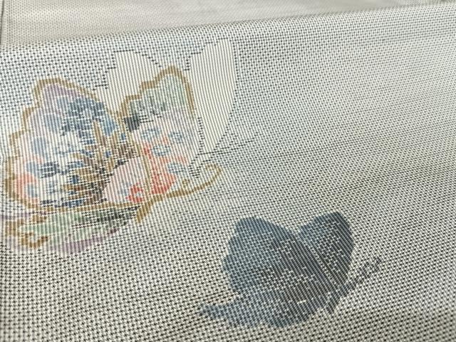 平和屋着物○都喜ヱ門 本場大島紬 白大島 7マルキ 総絣