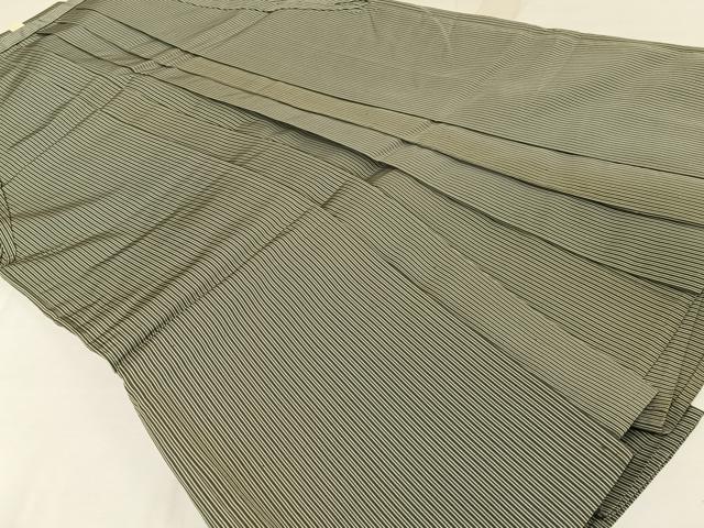 平和屋着物●男性　馬乗り袴　縞　正絹　逸品　DAAQ4537npm