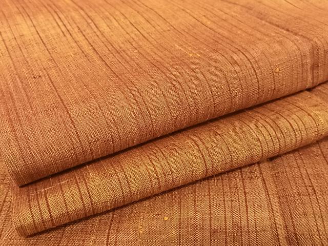 平和屋着物●上質な紬　縞　正絹　逸品　AAAU0156np