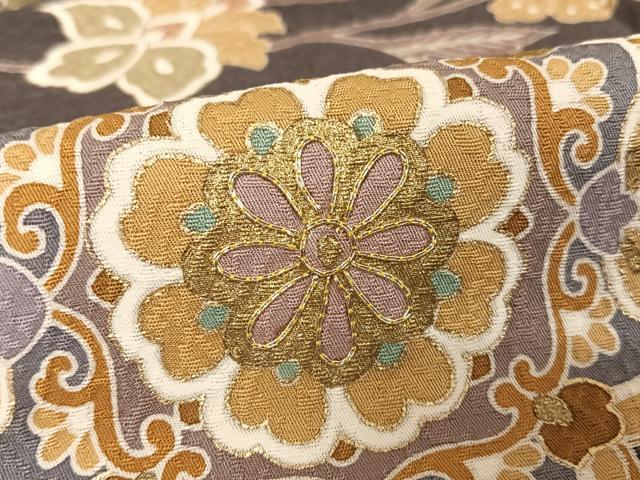 平和屋着物▽訪問着 単衣 駒刺繍 鳳凰文 暈し染め 金彩