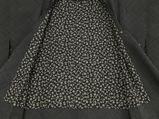 平和屋着物○道行コート よろけ菱 ロング丈 正絹 逸品 AAAU0238np 和装