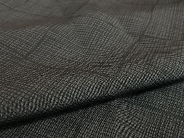 平和屋着物○道行コート よろけ菱 ロング丈 正絹 逸品 AAAU0238np 和装