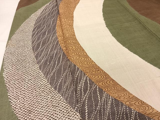 平和屋着物○染織の名門 しょうざん 生紬 訪問着 絞り 流水鹿の子文