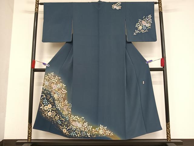 やまと誂製 翠山工房 絞り訪問着 着物 やまと誂製 翠山工房 絞り訪問着 着物 J-90