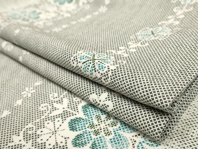 平和屋着物▽小紋　単衣　花間道　洗える着物　AAAU1135iu