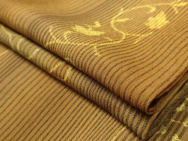 平和屋着物▽小紋　単衣　唐草間道　洗える着物　AAAU1142iu