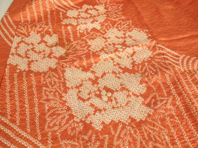 平和屋着物[]子供　女の子　9・10歳　訪問着　祝着　絞り　籬花文　正絹　逸品　AABF2340ja_3
