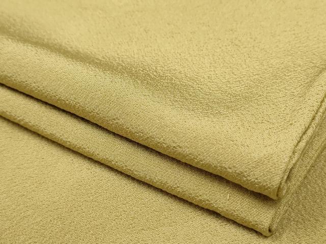 平和屋着物▽上質な色無地　単衣　青朽葉色　正絹　逸品　AAAU6439iu