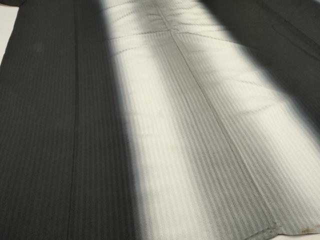 平和屋着物▽上質な小紋　単衣　霞縞　暈し染め　正絹　逸品　AAAU6450iu_3