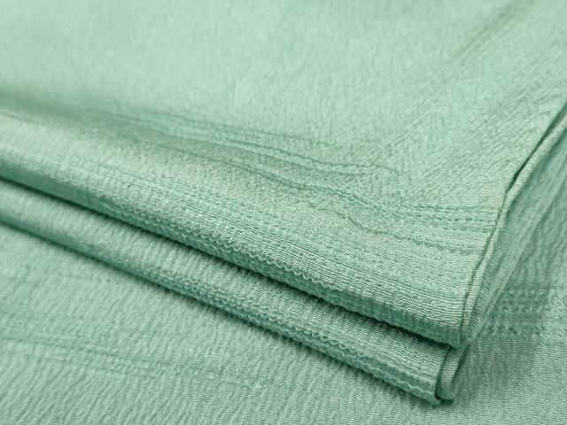 平和屋着物▽上質な色無地　単衣　錆青磁色　正絹　逸品　AAAU6476iu