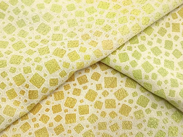 平和屋着物▽上質な小紋　単衣　色紙散らし文　正絹　逸品　AAAU7984fy