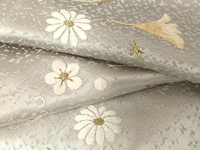 平和屋着物●極上　訪問着　総刺繍　吹き寄せ花文　金糸　正絹　逸品　AAAU8015zg