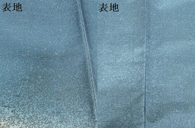 ☆ 付下げ 牛首紬 村田道宣 石川県指定無形文化財 浮草鼠色 K-4148 平和屋着物○石川県指定無形文化財 牛首紬 白山工房 手織り 現代