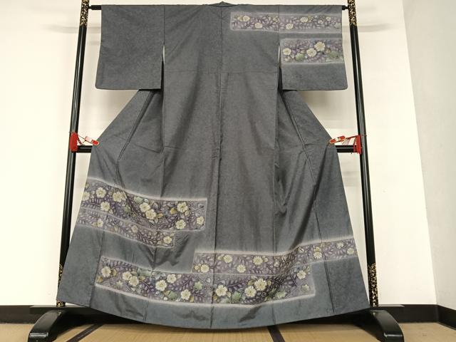 平和屋着物●本場染大島紬　辻が花　絞り　正絹　逸品　AAAU8041zg