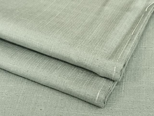 平和屋着物●上質な紬　色無地　錆鉄御納戸色　ロング丈　正絹　逸品　AAAU8042zg