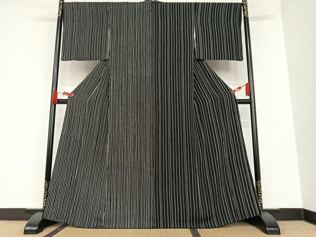 平和屋着物○上質な小紋 お召地 絞り 飛び柄 正絹 逸品 AAAV7082zg