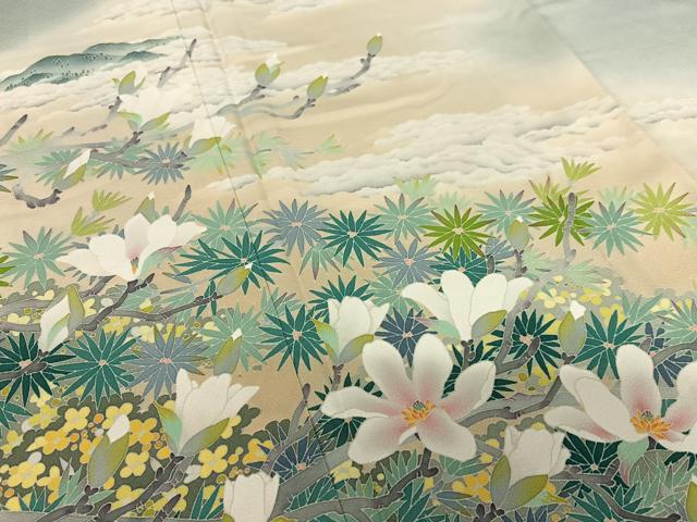 平和屋着物○本加賀友禅作家 西野進 色留袖 遠山重ね花松文