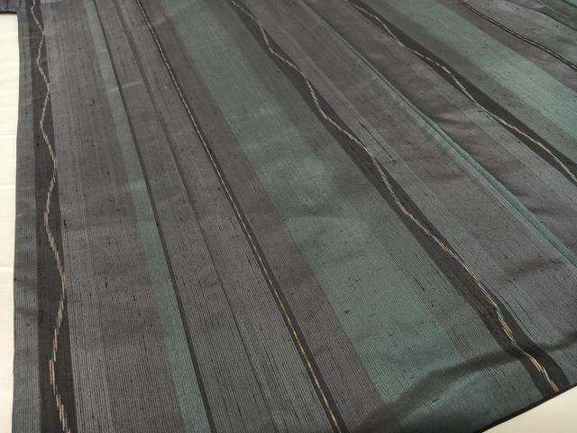 平和屋着物○上質な紬 変わり縞 正絹 逸品 AAAU8112zg