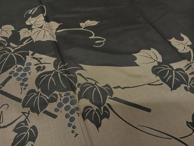 平和屋着物○本場染大島紬 訪問着 葡萄蔦の葉文 正絹 逸品