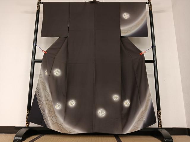 平和屋着物●訪問着　舞桜　蛍暈し　金銀彩　正絹　逸品　AAAU8140zg