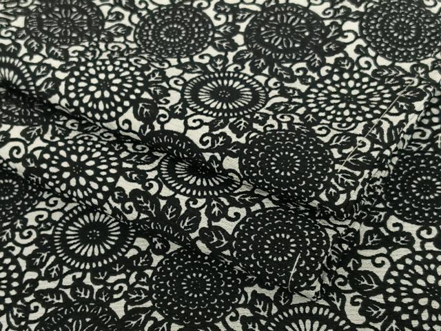 平和屋着物●上質な小紋　菊唐草文　型染　正絹　逸品　未使用　AAAU8147zg