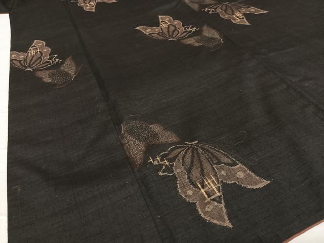 平和屋着物○上質な紬 舞蝶文 正絹 逸品 AAAU8160zg