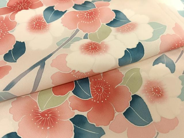 平和屋着物□訪問着 友禅 枝花文 暈し染め 正絹 逸品 未