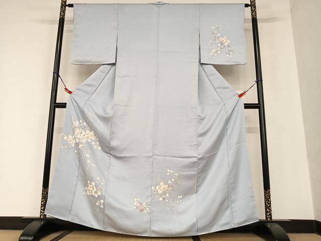 平和屋着物●訪問着　友禅　枝花文　正絹　逸品　AAAU8219zg