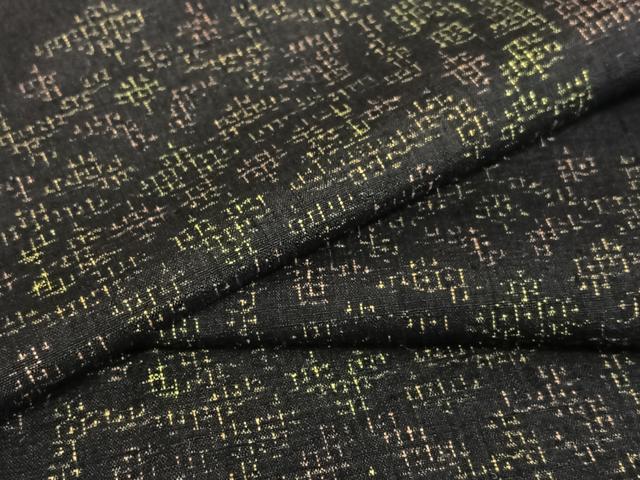 平和屋着物●本場結城紬　重要無形文化財　80亀甲　正倉院花文　高島屋扱い　正絹　逸品　AAAU8223zg