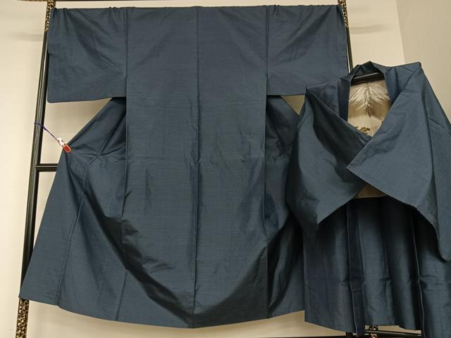 平和屋着物●男性　本場大島紬　アンサンブル　亀甲絣　キングサイズ　正絹　逸品　AAAU8259zg