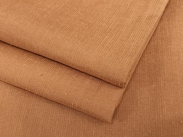 平和屋着物●上質な紬　色無地　肉桂色　正絹　逸品　AAAU8266zg