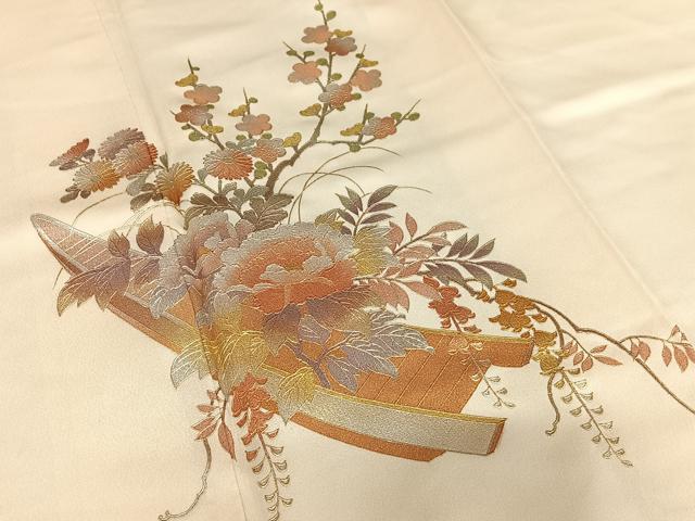 平和屋着物○金彩友禅 卓越技能者・名工・和田光正 訪問着 草花文