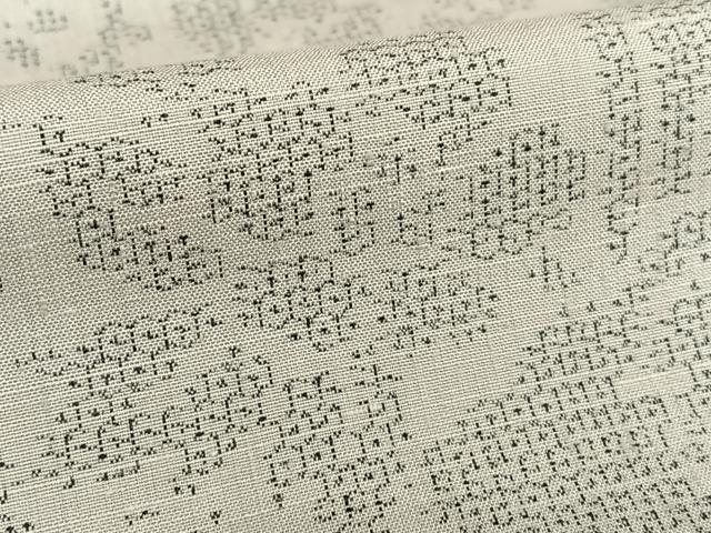 平和屋着物○結城紬 100亀甲 風景草花文 証紙付き 正絹 逸品 AAAU8295zg