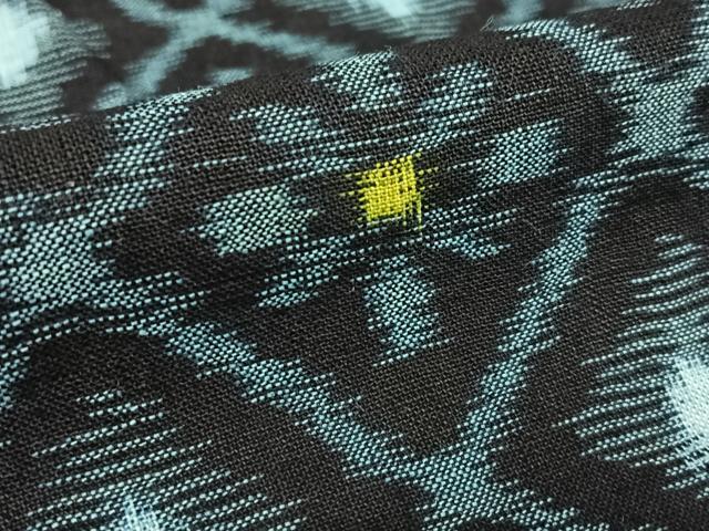 平和屋着物▽久留米絣 単衣 花菱文 綿 逸品 AAAU8325zg