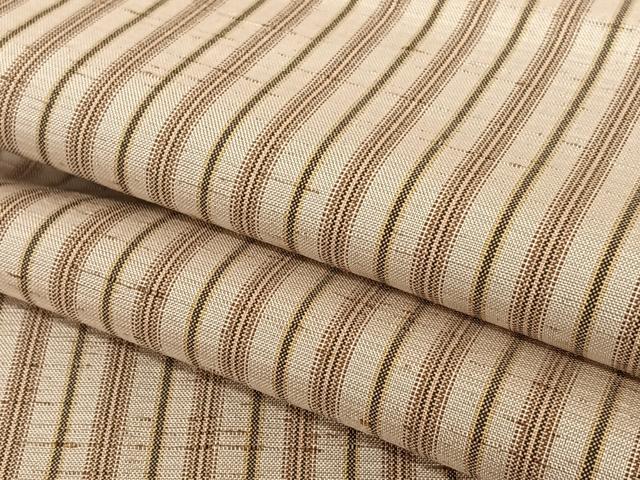 平和屋着物●上質な紬　縞　正絹　逸品　AAAU8335zg