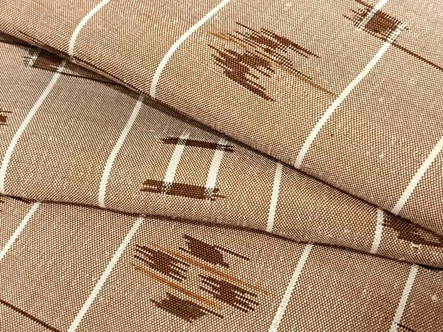 平和屋着物●本場琉球絣　紬　飛鳥文　正絹　逸品　未使用　AAAU8346zg