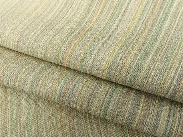 平和屋着物●本塩沢　やまだ織　縞　SOME NO OUMI謹製　正絹　逸品　AAAU8380zg