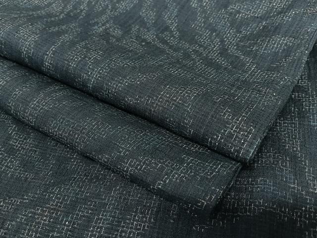 平和屋着物●本場結城紬　重要無形文化財　80亀甲　舞葉文　正絹　逸品　AAAU8420zg