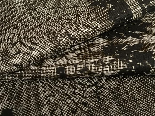 平和屋着物●本場大島紬　泥染め　9マルキ　草木文　正絹　逸品　AAAU8436zg