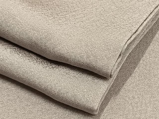 平和屋着物▽上質な色無地　単衣　牡丹鼠色　正絹　逸品　AAAU8509fy